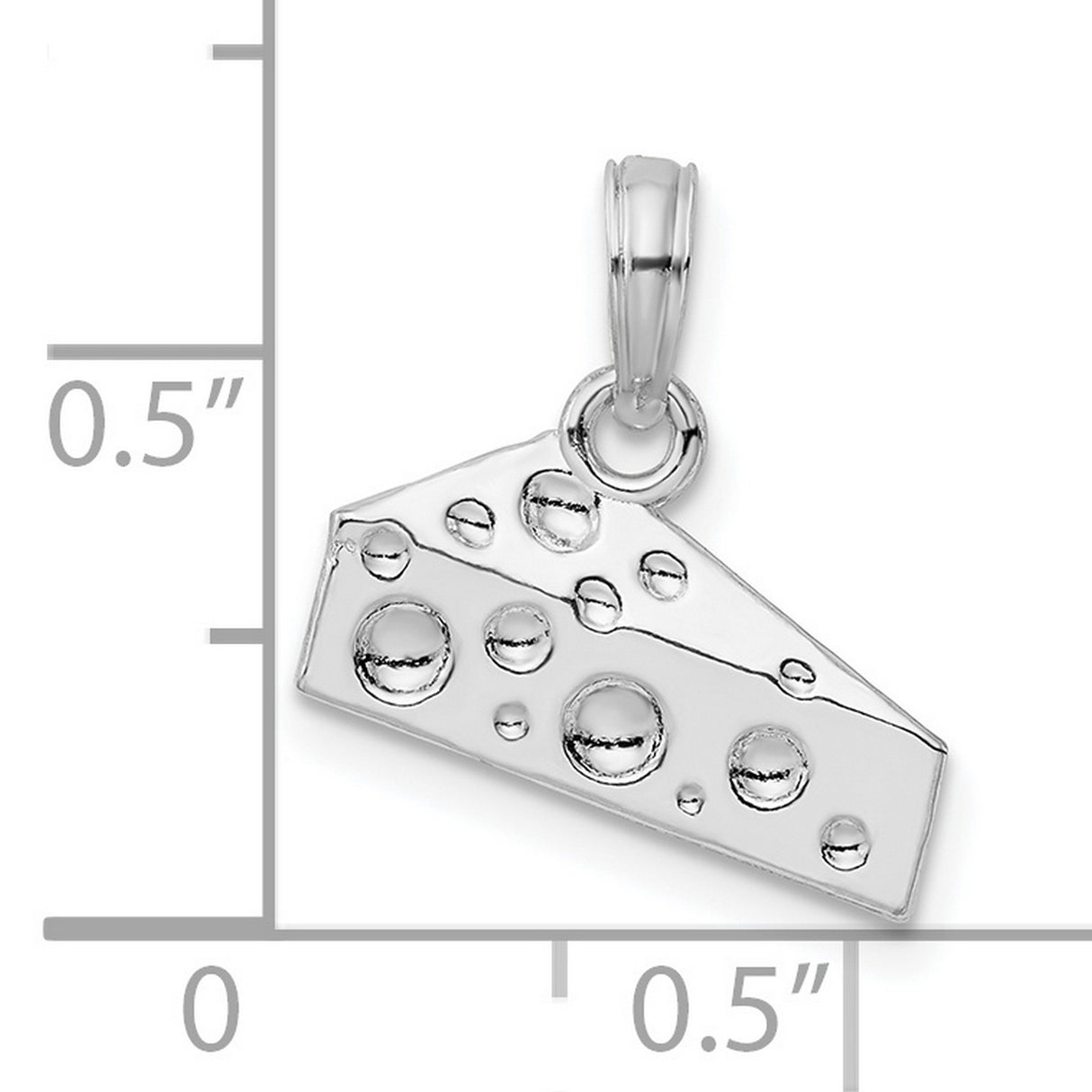 Sterling Silver Cheese Wedge Charm Pendant, Fun Culinary Jewelry for Cheese Lovers