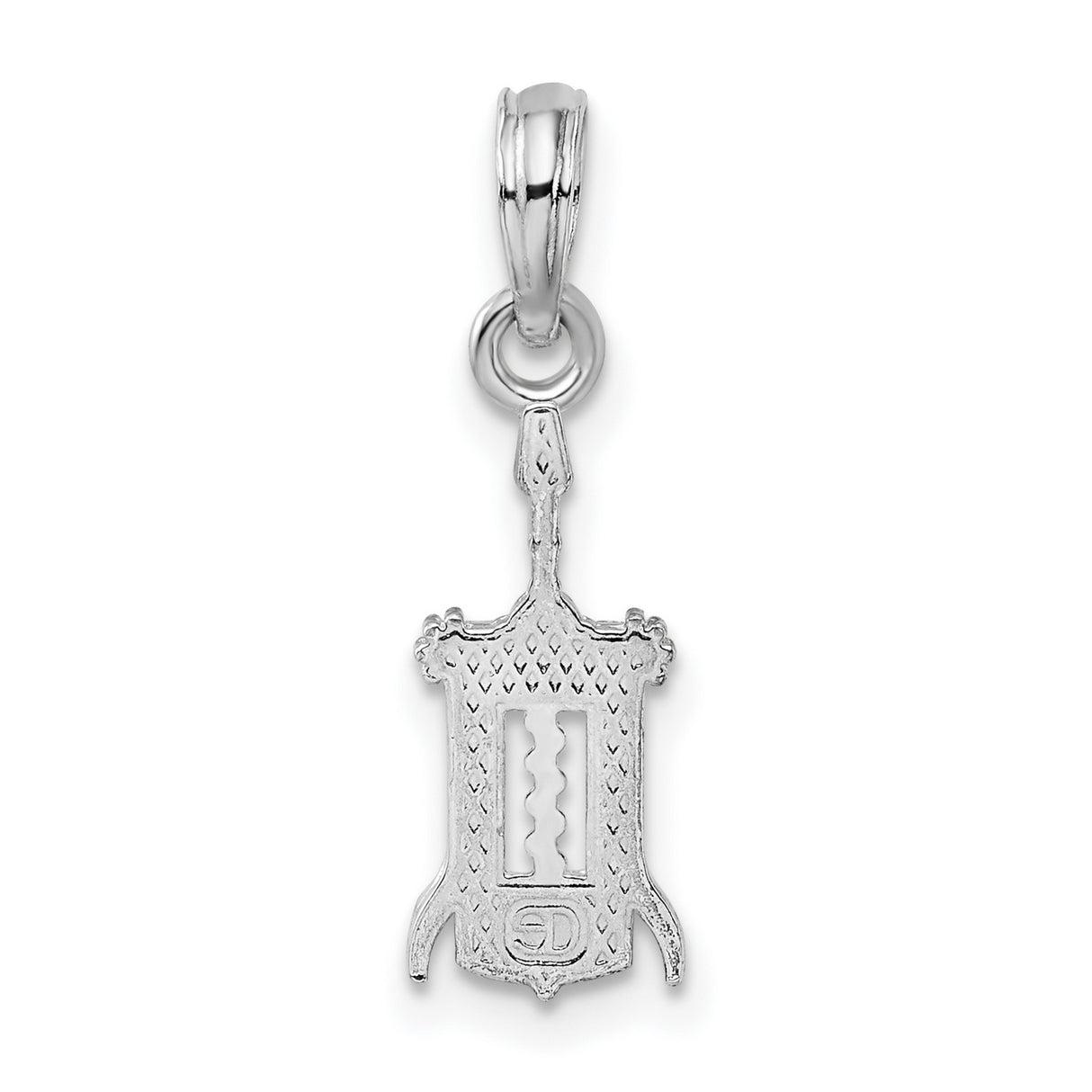 Sterling Silver Corkscrew Pendant, Wine Opener Charm, Culinary Hospitality Jewelry