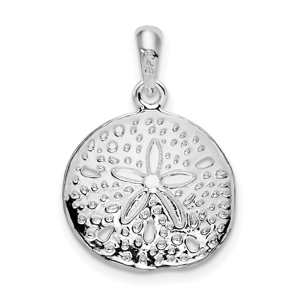 Sterling Silver Sand Dollar Pendant with Detailed Ocean Motif, Nautical Beach Theme for Women