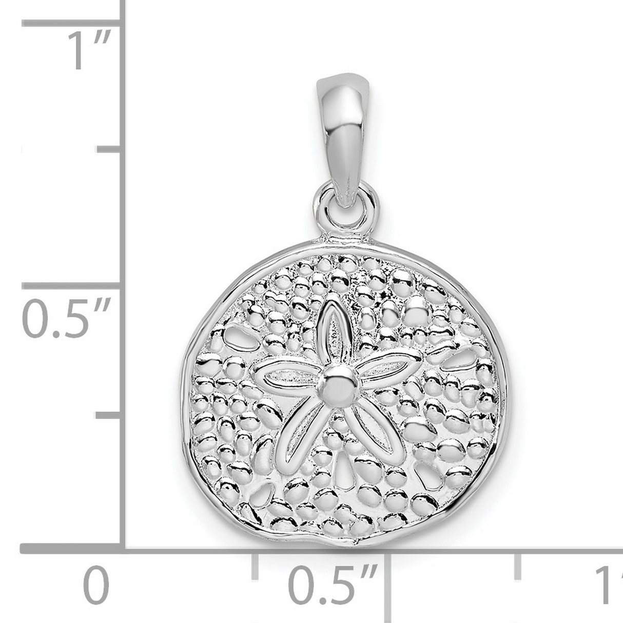 Sterling Silver Sand Dollar Pendant with Detailed Ocean Motif, Nautical Beach Theme for Women