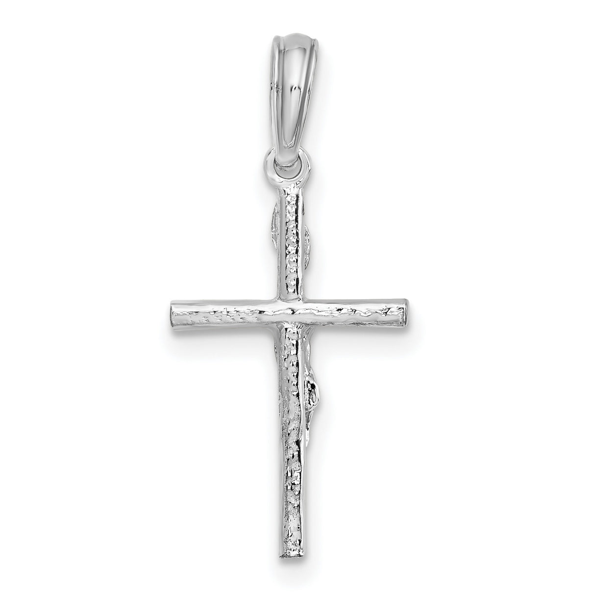Sterling Silver Crucifix Cross Pendant with Detailed Christ Design, Religious Symbol for Men and Women