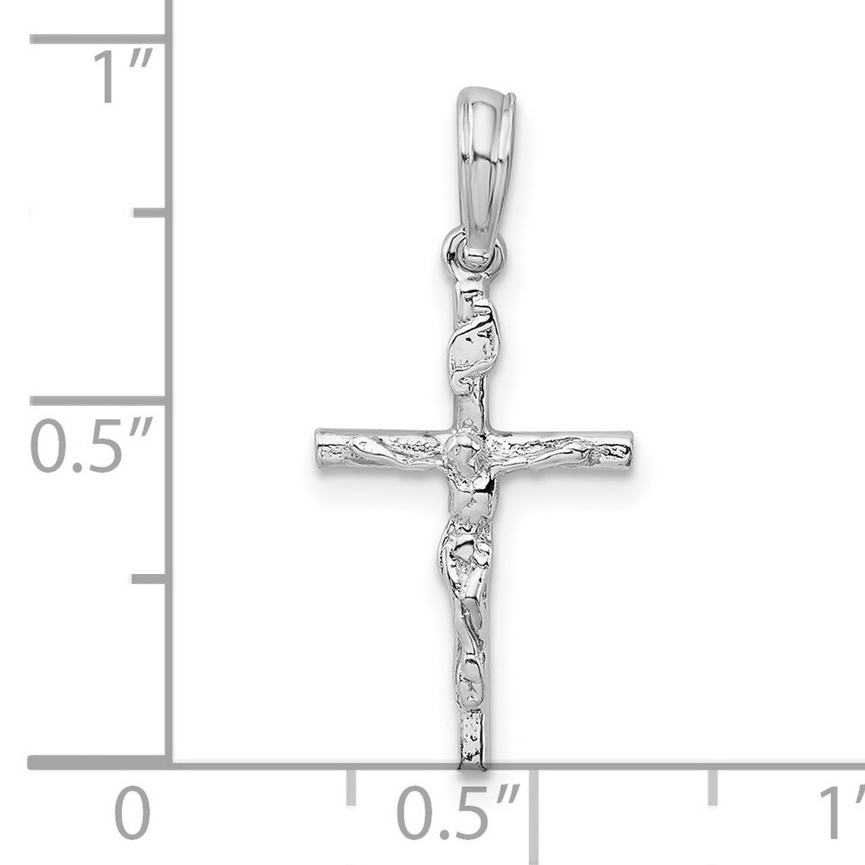 Sterling Silver Crucifix Cross Pendant with Detailed Christ Design, Religious Symbol for Men and Women