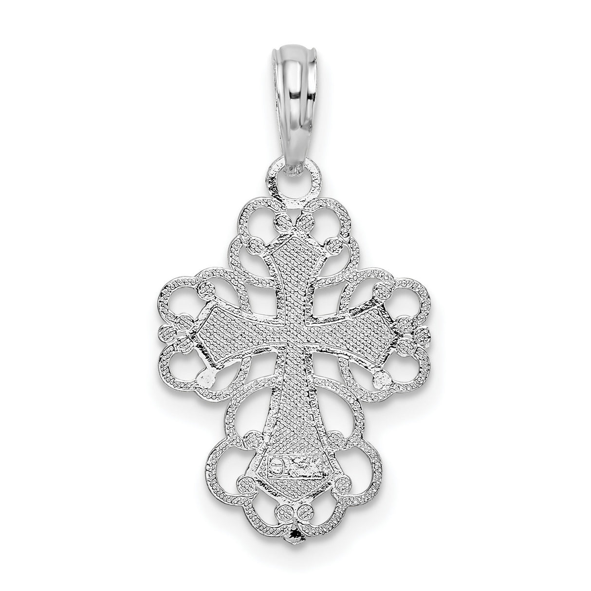 Sterling Silver Filigree Cross Pendant, Vintage Inspired Religious Charm for Men and Women