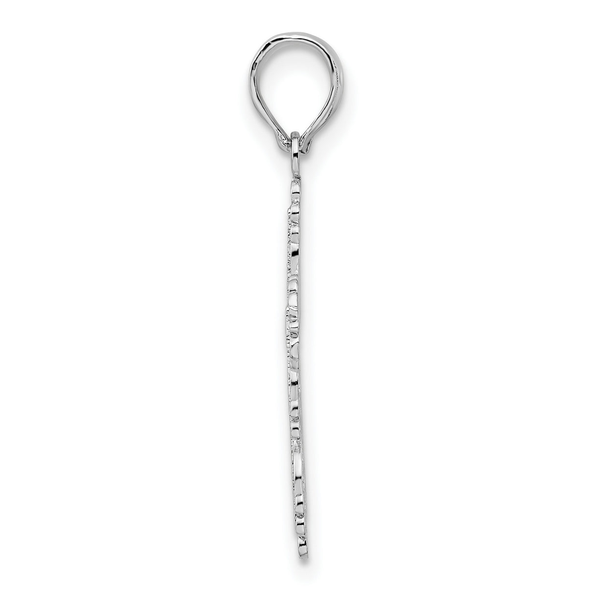 Sterling Silver Cross Pendant with Filigree and Polished Latin Design, Vintage Religious Jewelry