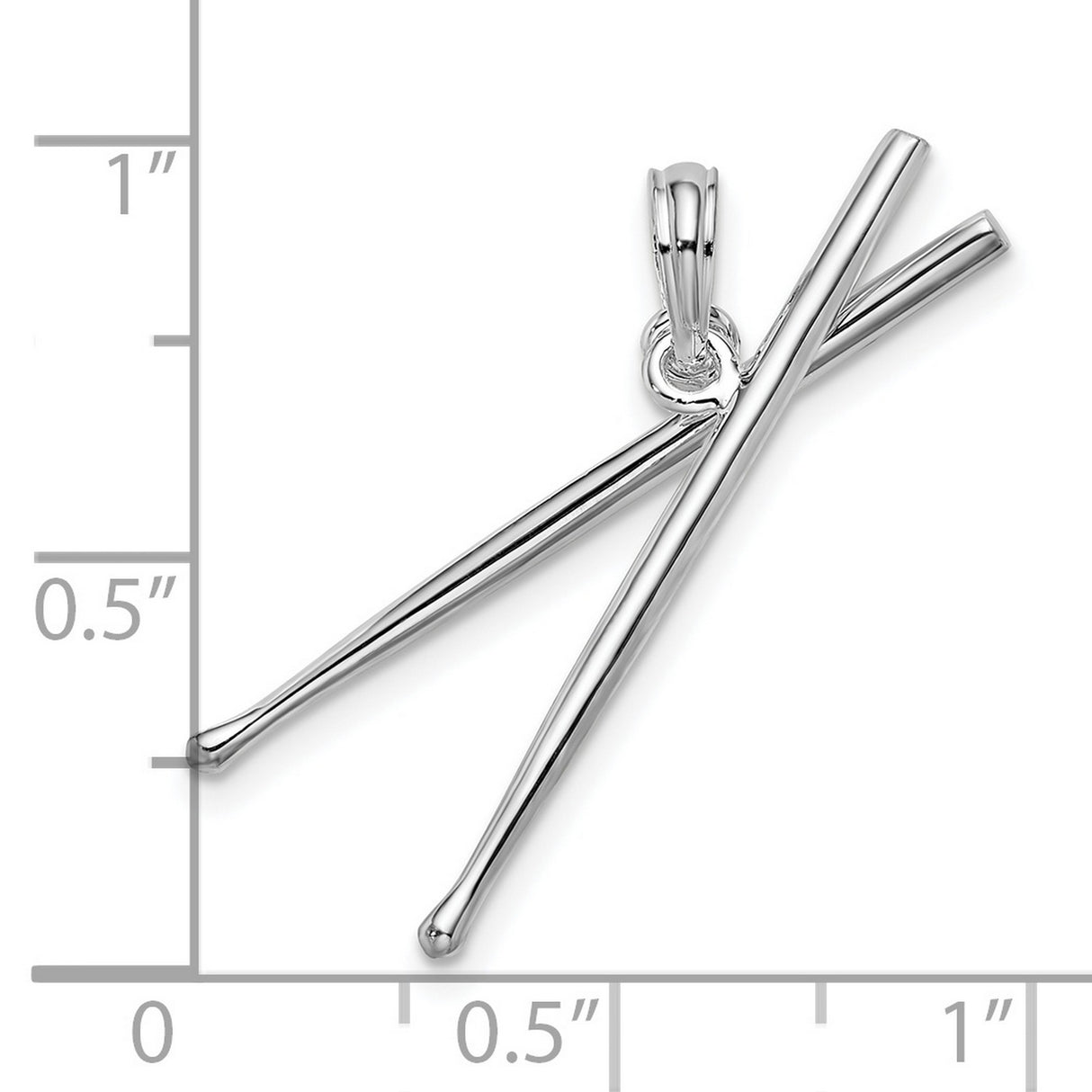 Sterling Silver Baseball Pendant with Crossed Bats, Unisex Sports Charm