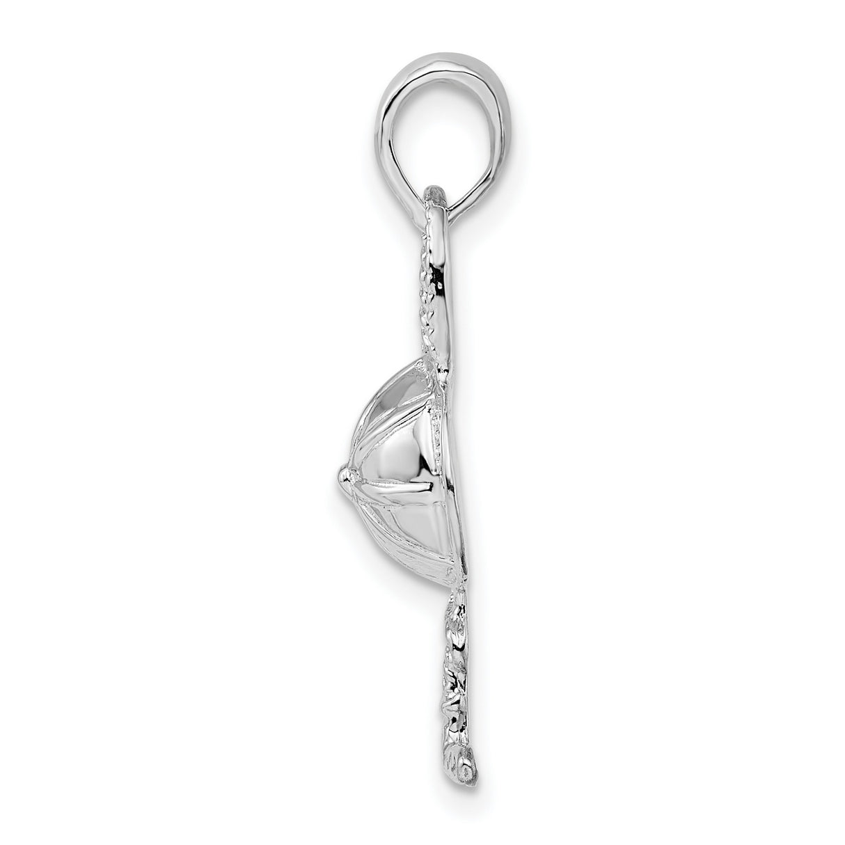 Sterling Silver Key Pendant with Compass Rose, Spiritual Travel Charm for Women and Men