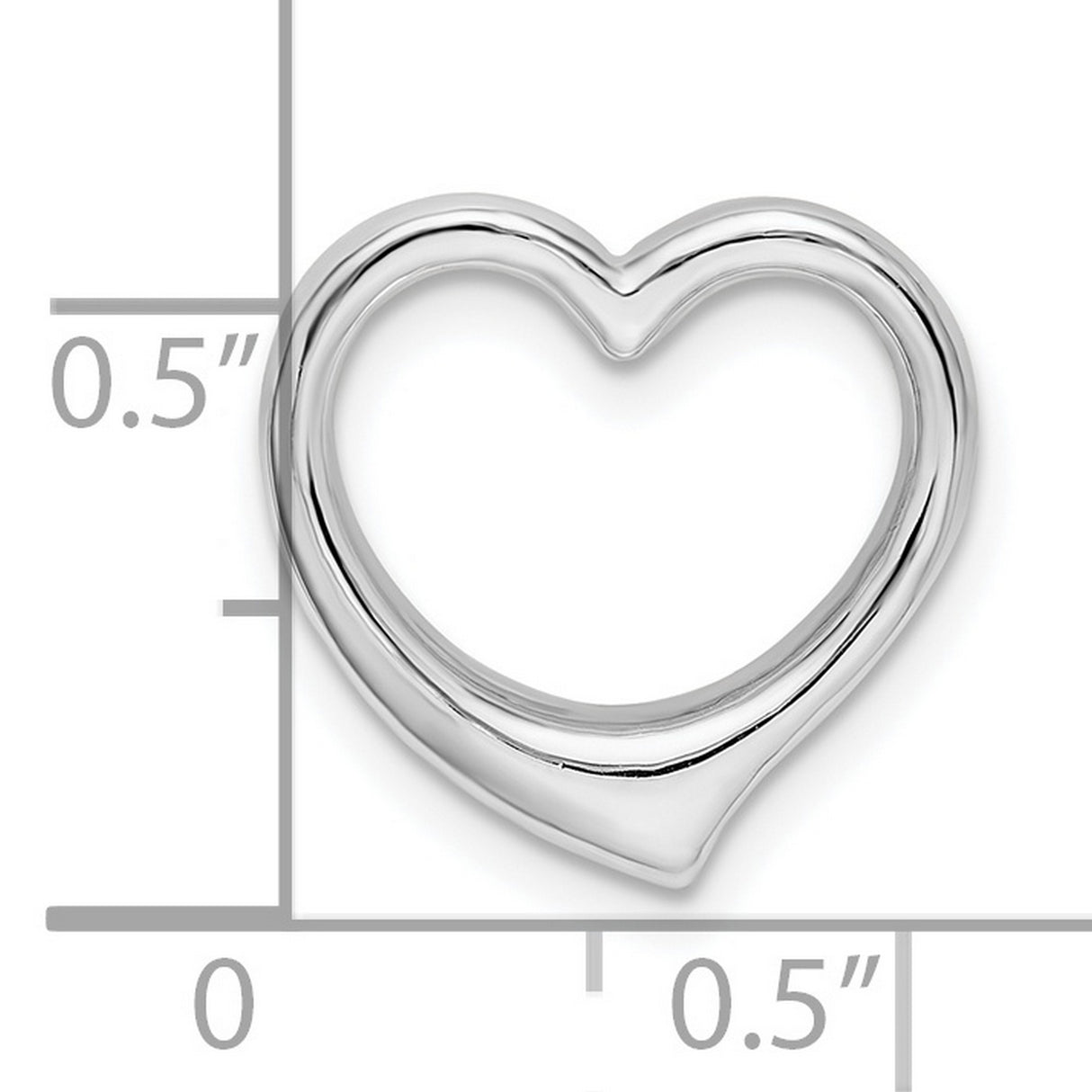 Sterling Silver Heart Pendant with Open Floating Design, Minimalist Style for Women