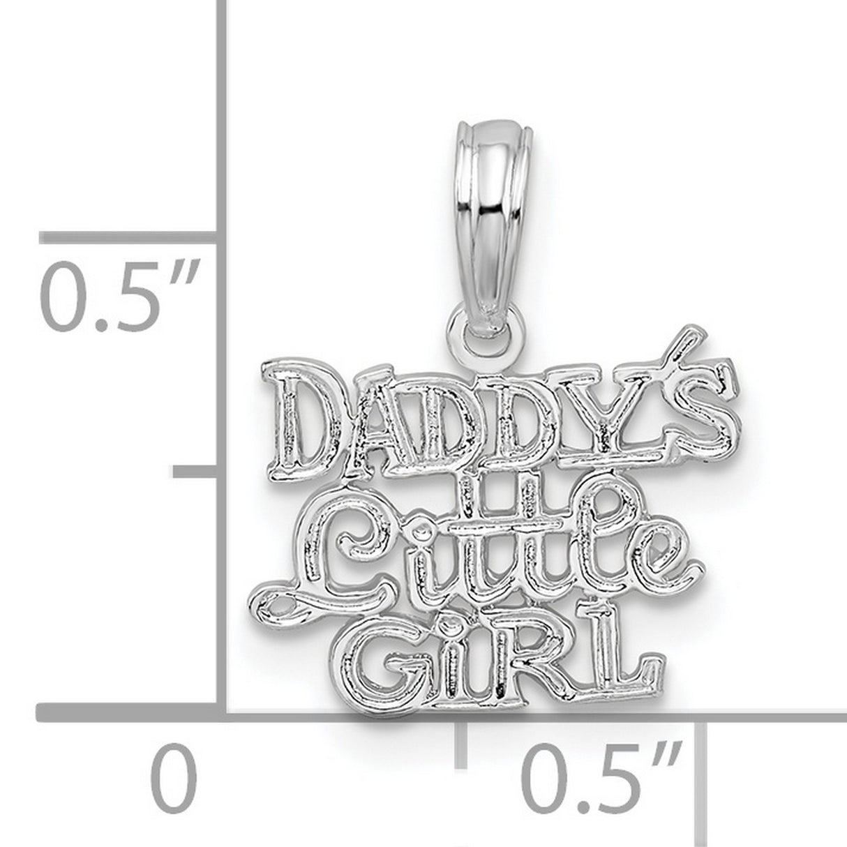 Sterling Silver Pendant with Daddys Little Girl and Heart Charm, Family Keepsake for Daughters