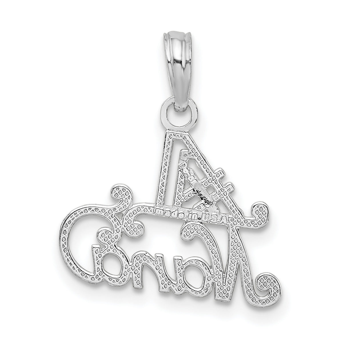 Sterling Silver Number One Nana Pendant, Cutout Family Charm for Grandmother Appreciation