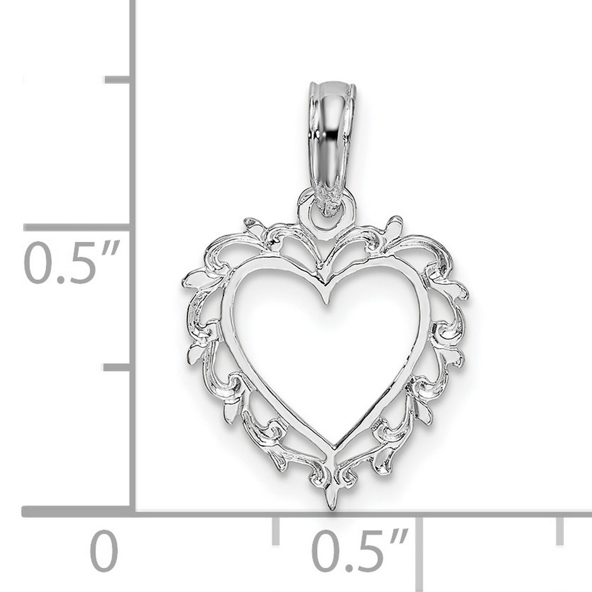 Sterling Silver Heart Pendant with Lace Filigree Design, Vintage Inspired Jewelry for Women
