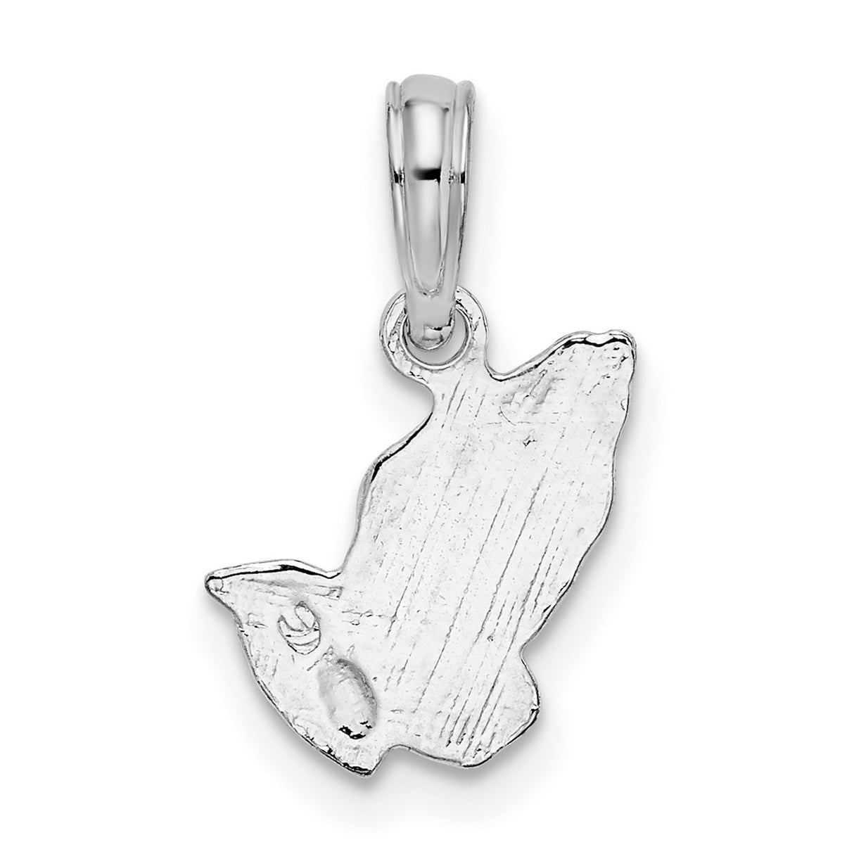 Polished Praying Hands Charm Pendant in Real 925 Sterling Silver