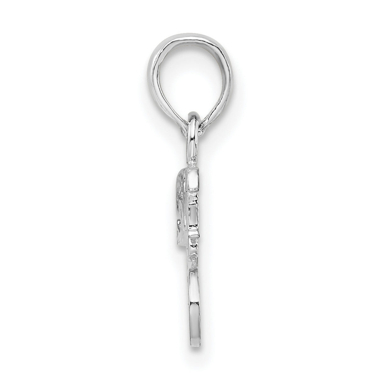 Sterling Silver Sweet 16 Pendant, Bold Number Charm for Teen Birthday Celebration