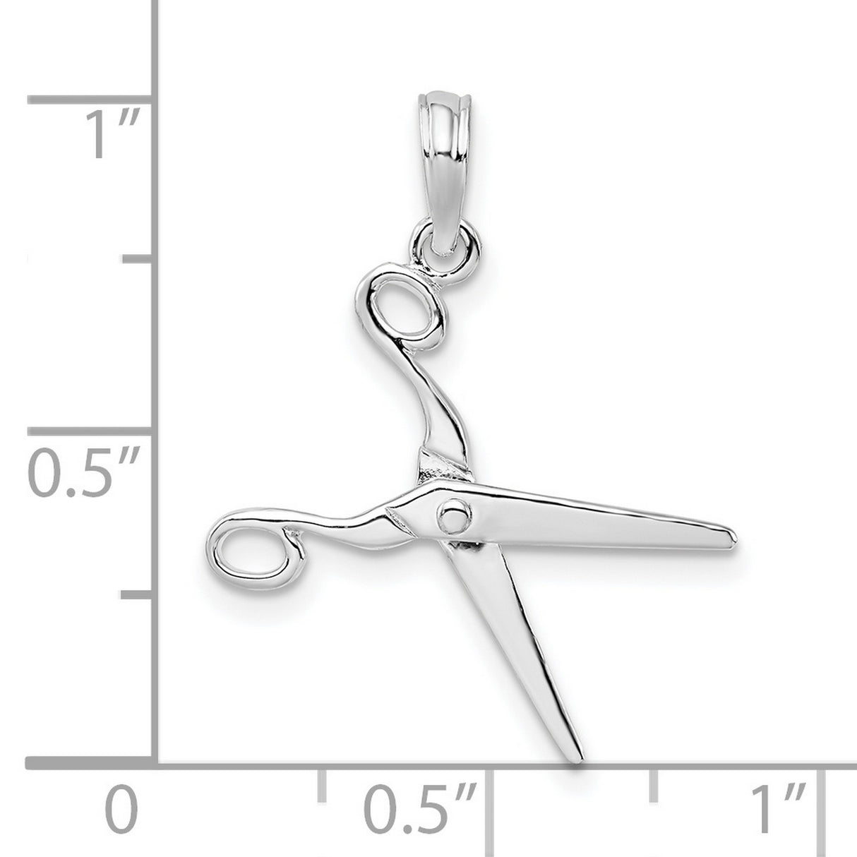 Sterling Silver Scissor Pendant, Open Scissors Charm for Hairstylists and Sewing Enthusiasts