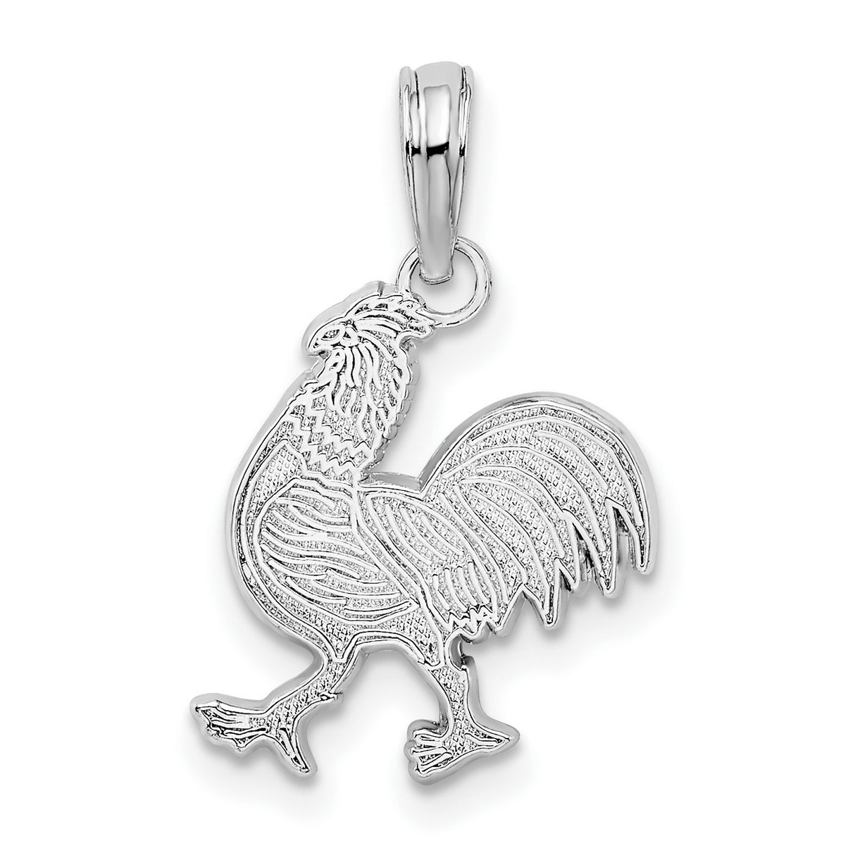 Sterling Silver Rooster Pendant with Chinese Zodiac Symbolism and Spiritual Protection