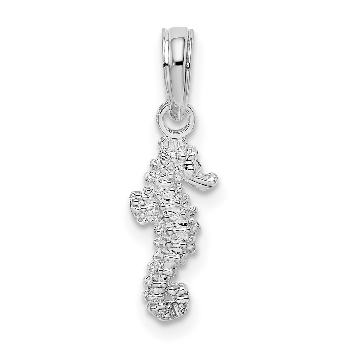 Sterling Silver Seahorse Pendant with Intricate Ocean-Inspired Detailing for Women