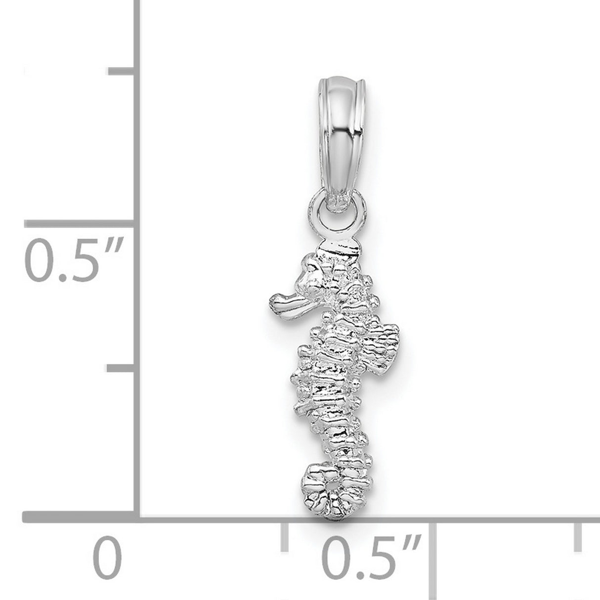 Sterling Silver Seahorse Pendant with Intricate Ocean-Inspired Detailing for Women