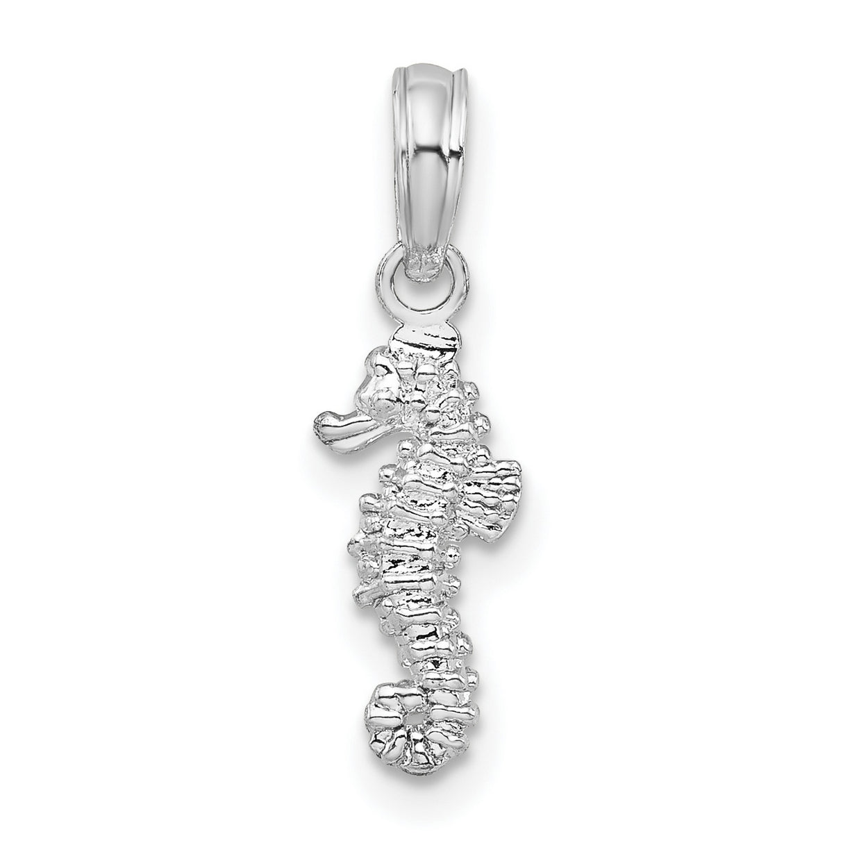 Sterling Silver Seahorse Pendant with Intricate Ocean-Inspired Detailing for Women