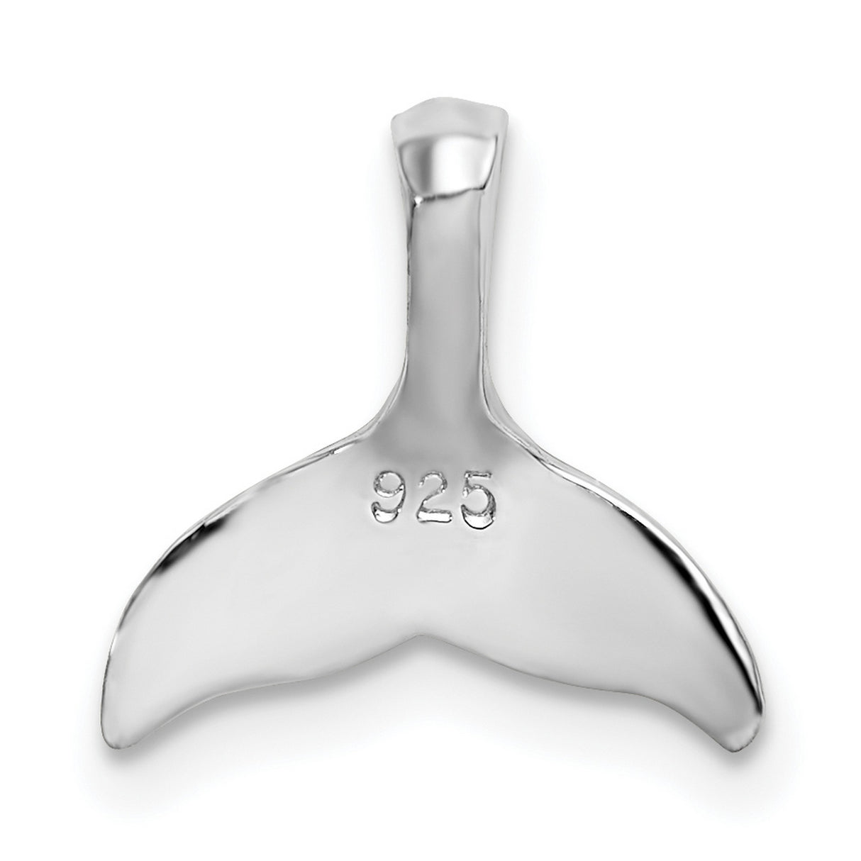 Sterling Silver Whale Tail Pendant, Nautical Ocean Symbol Jewelry for Women or Unisex