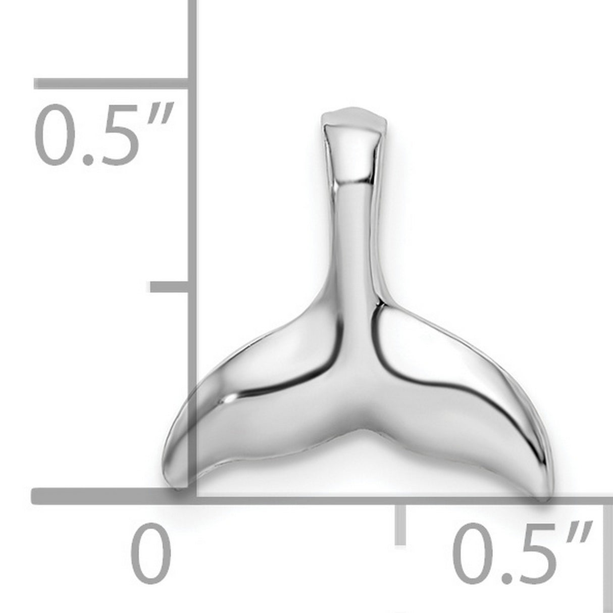 Sterling Silver Whale Tail Pendant, Nautical Ocean Symbol Jewelry for Women or Unisex