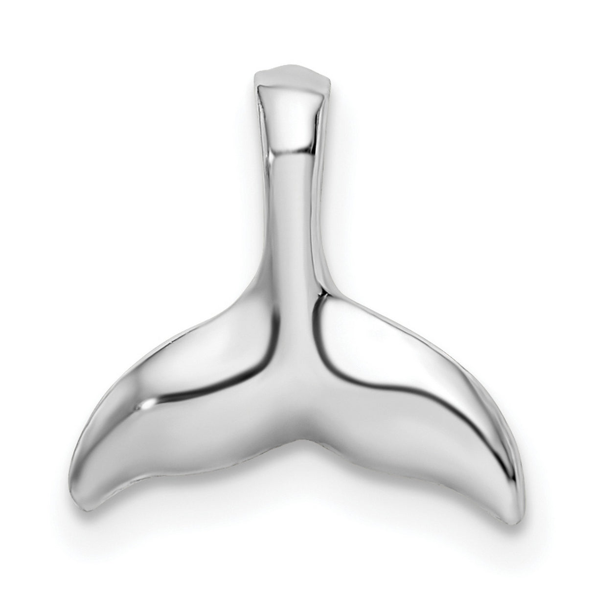 Sterling Silver Whale Tail Pendant, Nautical Ocean Symbol Jewelry for Women or Unisex