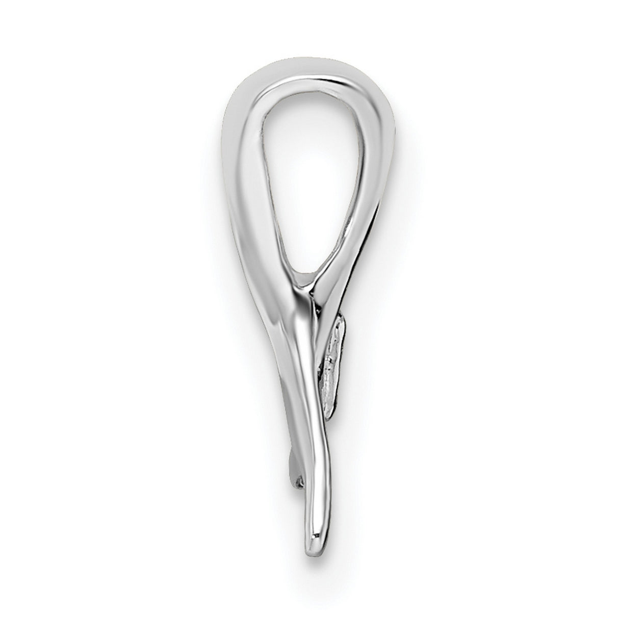 Sterling Silver Whale Tail Pendant, Nature Inspired Ocean Life Charm for Men and Women