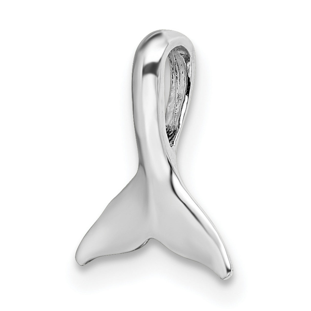 Sterling Silver Whale Tail Pendant, Nature Inspired Ocean Life Charm for Men and Women
