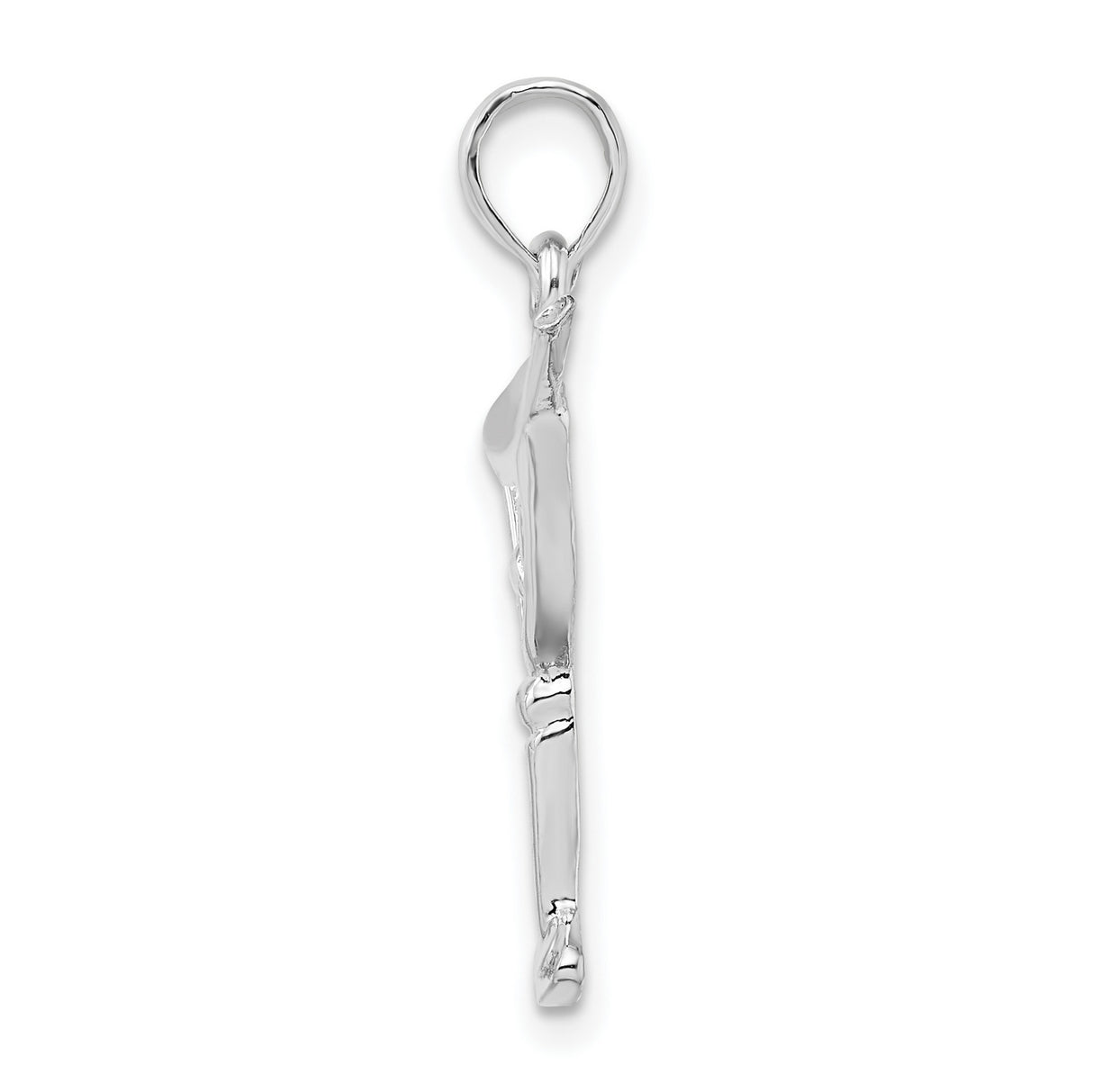 Sterling Silver Martini Glass Pendant with Olive and Stir Stick Design, Cocktail Theme