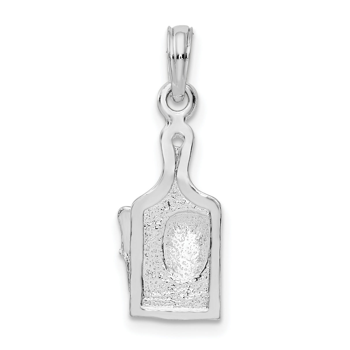 Sterling Silver Cheese Board Pendant with Knife, Culinary Charm for Food Lovers and Chefs