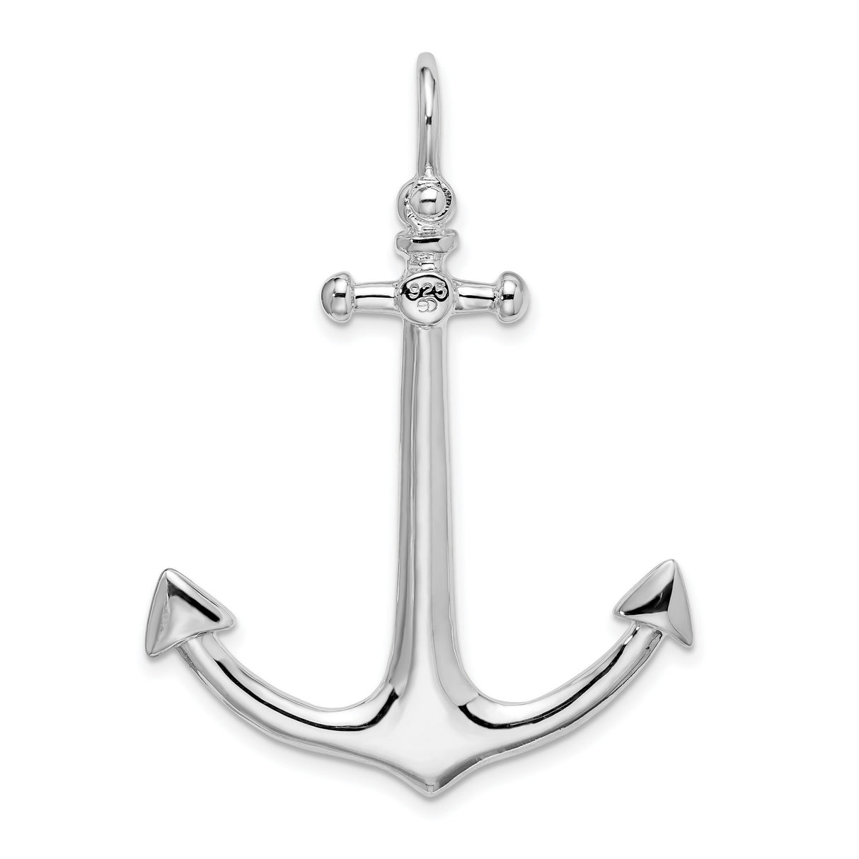 Sterling Silver Anchor Pendant, Nautical Maritime Design Symbolizing Hope, Strength, and Faith