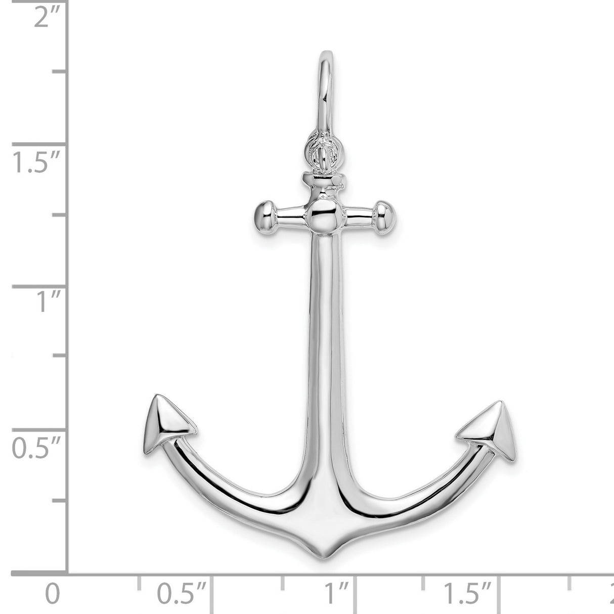 Sterling Silver Anchor Pendant, Nautical Maritime Design Symbolizing Hope, Strength, and Faith