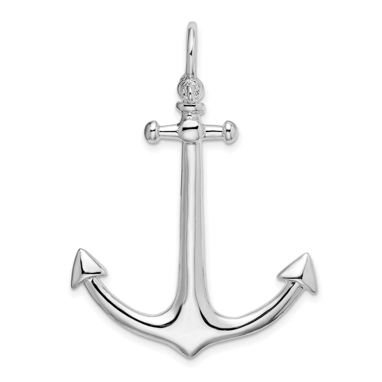 Sterling Silver Anchor Pendant, Nautical Maritime Design Symbolizing Hope, Strength, and Faith