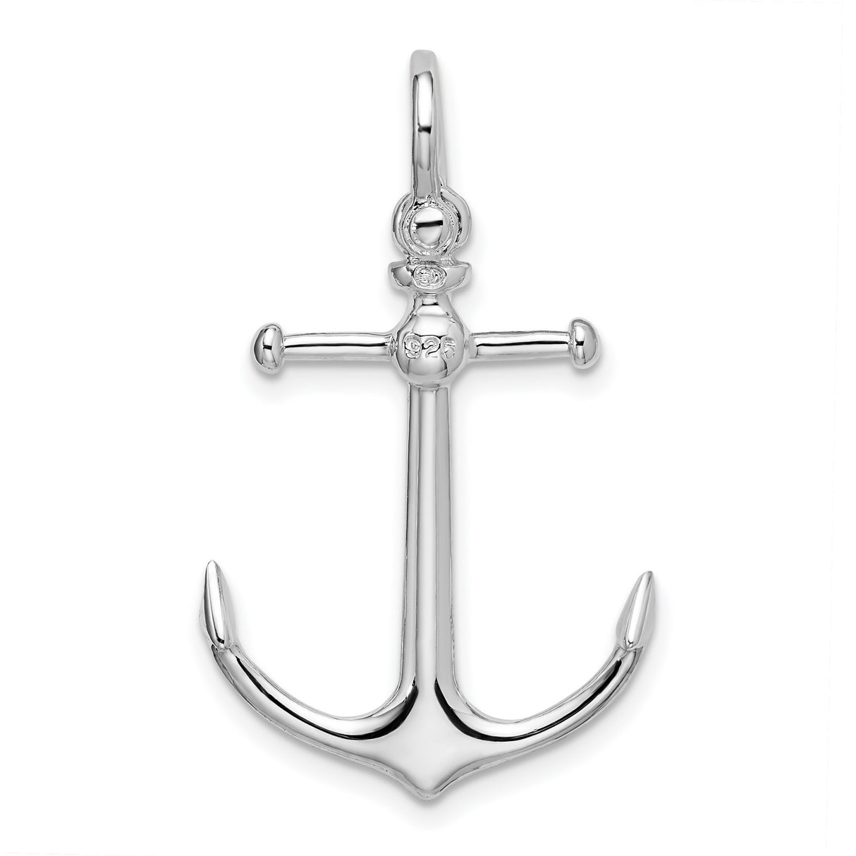 Sterling Silver Anchor Pendant, Nautical Maritime Design, Unisex Christian Symbol of Strength and Faith