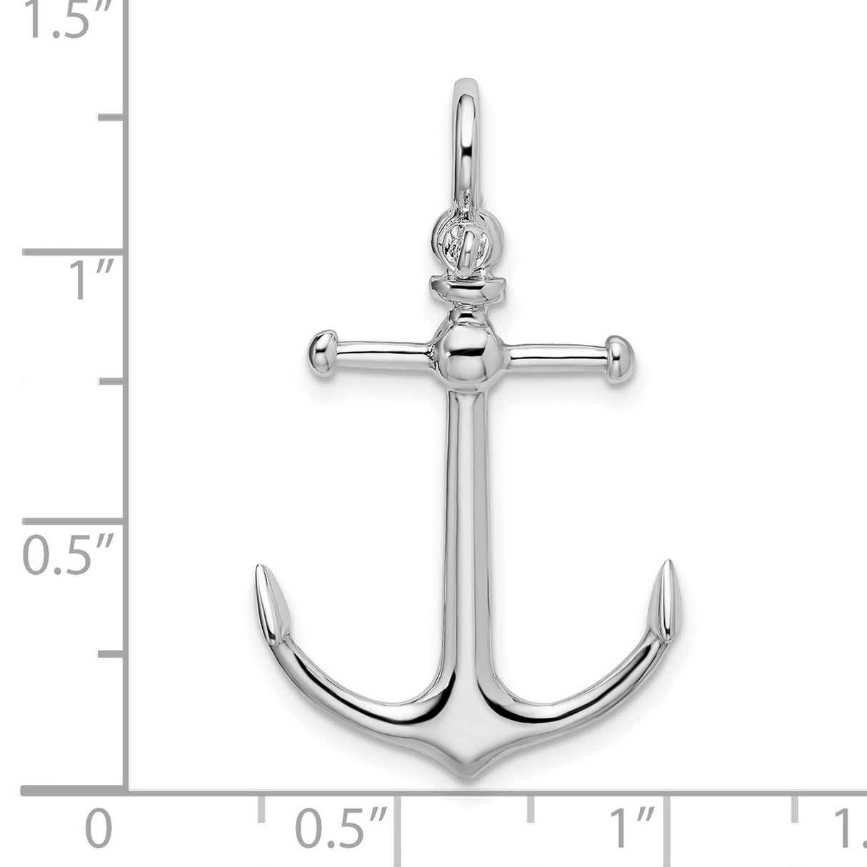 Sterling Silver Anchor Pendant, Nautical Maritime Design, Unisex Christian Symbol of Strength and Faith
