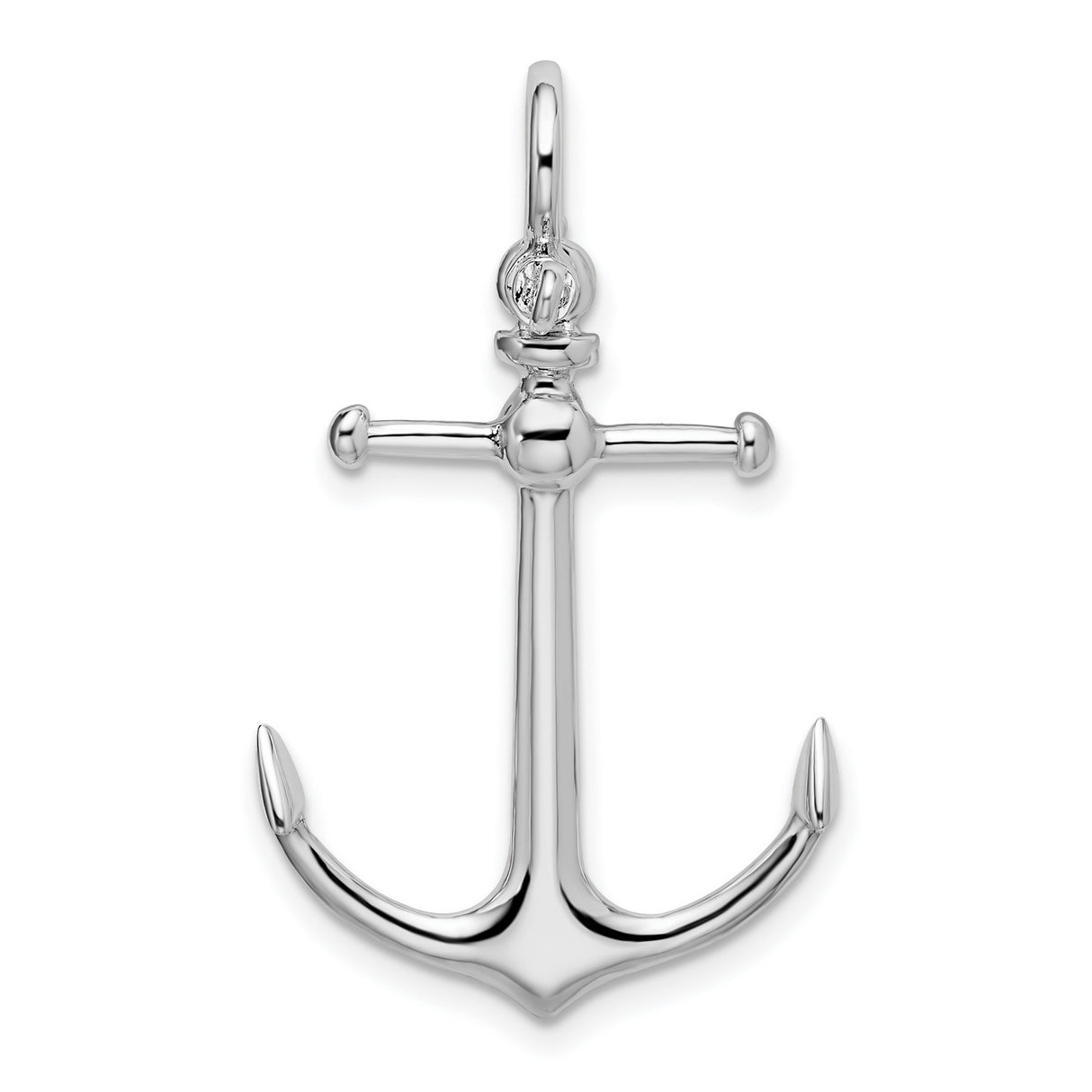 Sterling Silver Anchor Pendant, Nautical Maritime Design, Unisex Christian Symbol of Strength and Faith