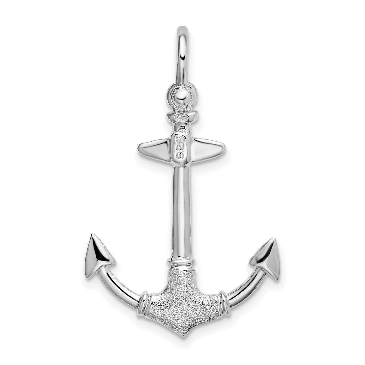Sterling Silver Anchor Pendant, Nautical Symbol of Faith, Strength, Hope, and Stability, Unisex Jewelry