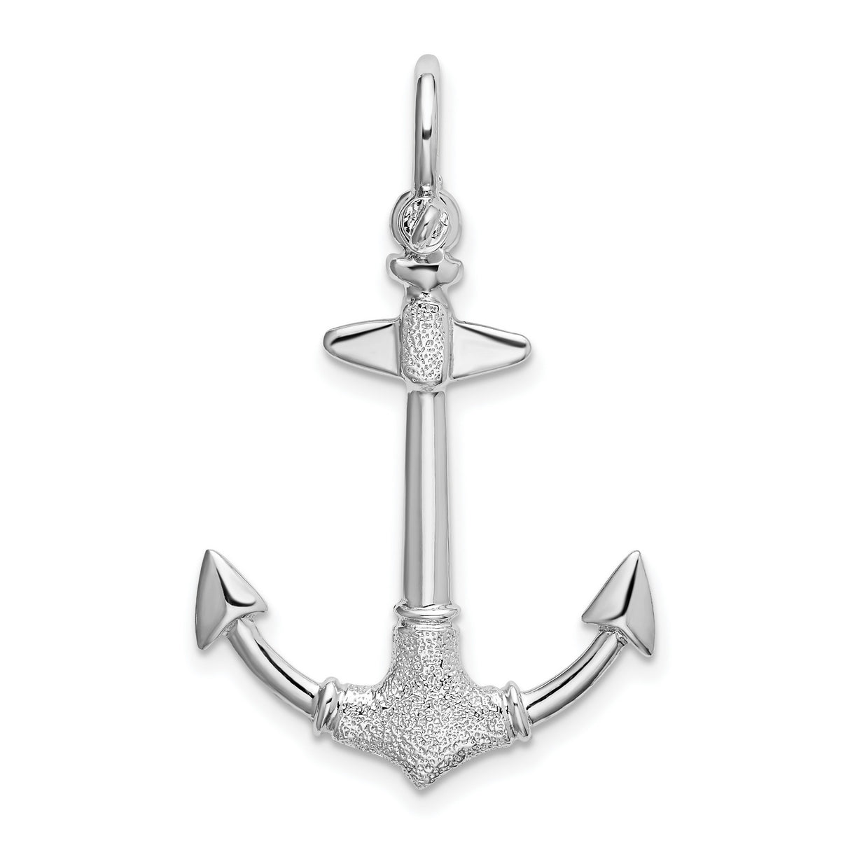 Sterling Silver Anchor Pendant, Nautical Symbol of Faith, Strength, Hope, and Stability, Unisex Jewelry