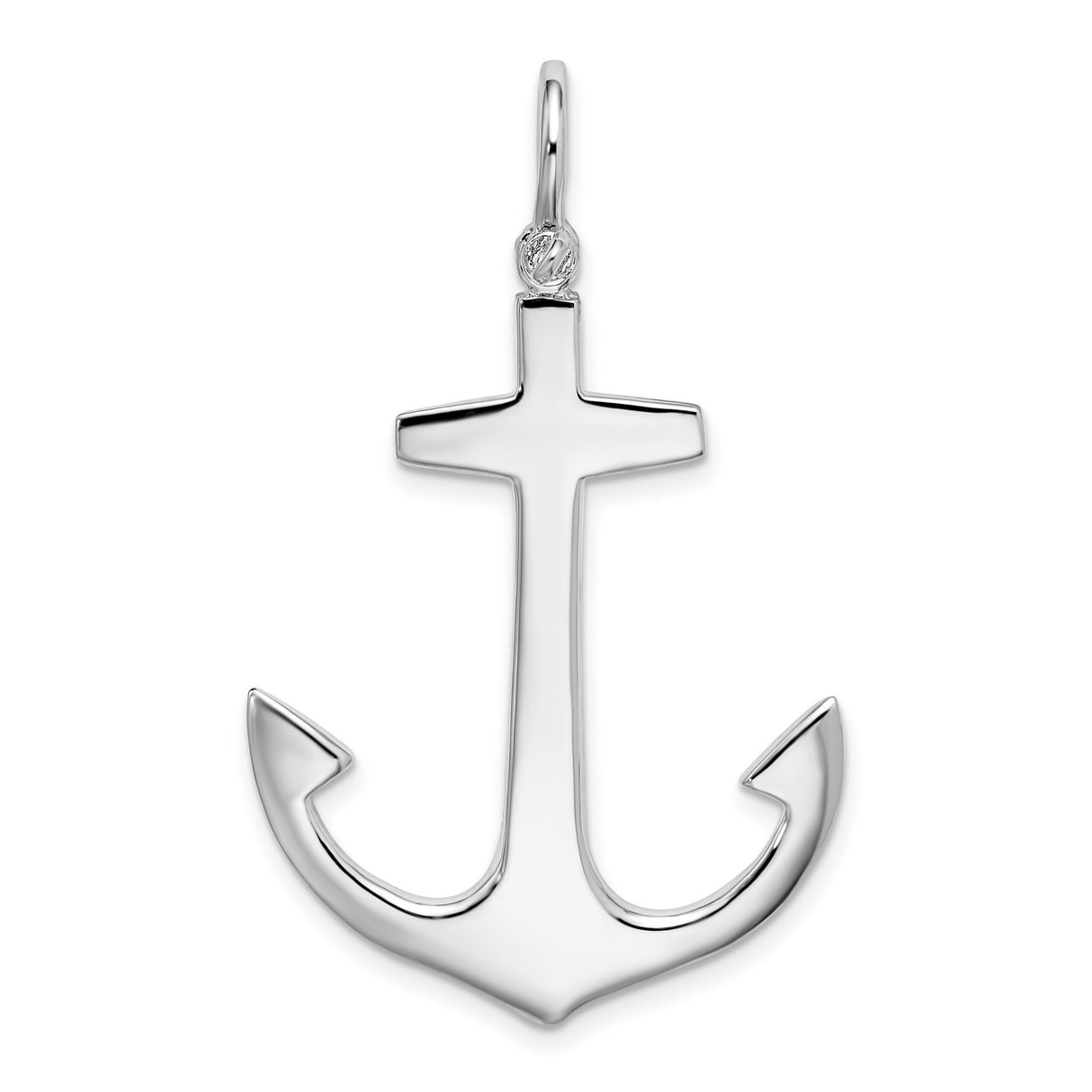Sterling Silver Anchor Pendant, Nautical Symbol of Faith and Hope, Unisex Ocean-Inspired Jewelry