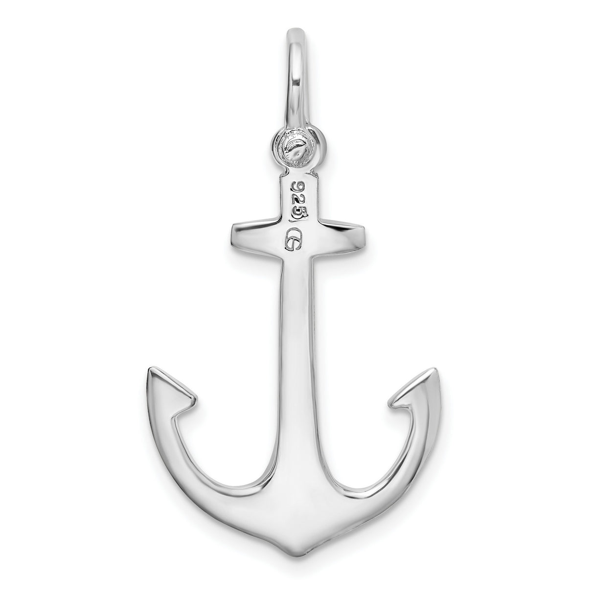 Sterling Silver Anchor Pendant, Nautical Cross Design Symbolizing Faith and Hope
