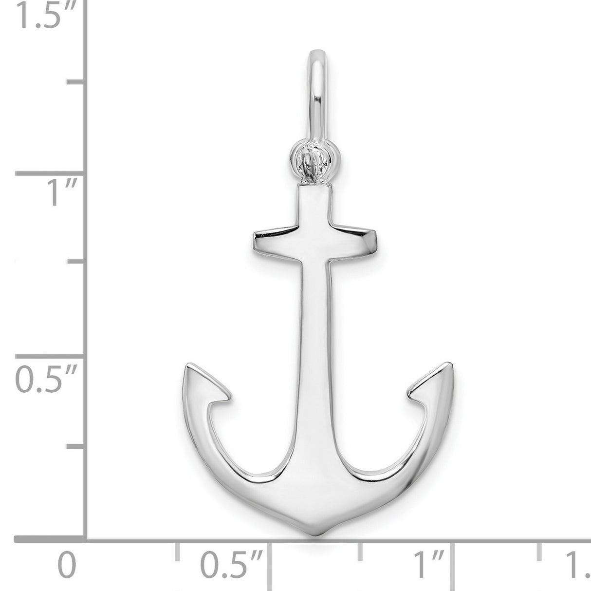Sterling Silver Anchor Pendant, Nautical Cross Design Symbolizing Faith and Hope