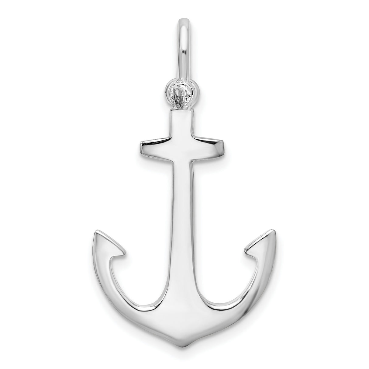 Sterling Silver Anchor Pendant, Nautical Cross Design Symbolizing Faith and Hope