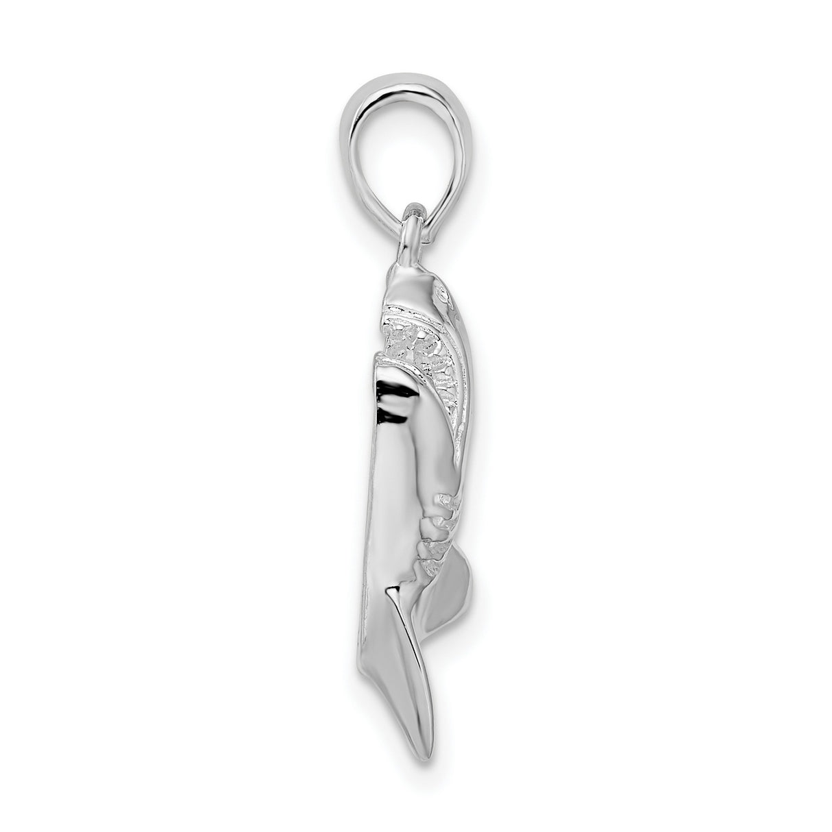 Sterling Silver Shark Pendant with Open Mouth Design, Nautical Marine Animal Jewelry for Men or Unisex