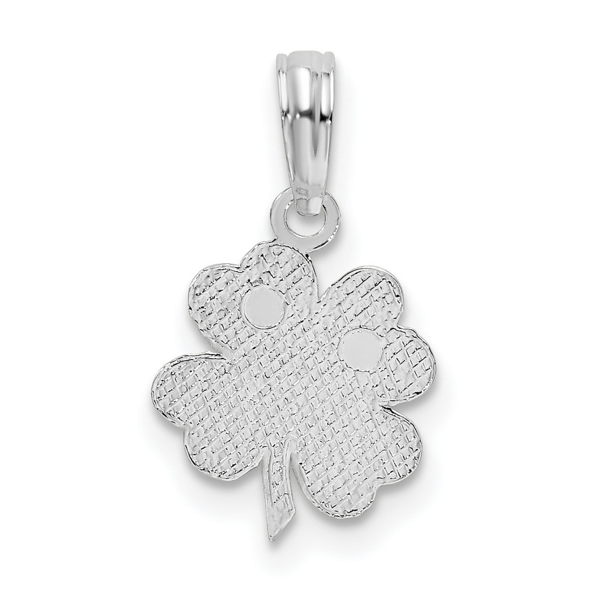 Sterling Silver Four Leaf Clover Pendant, Lucky Charm Jewelry, Irish Heritage Style