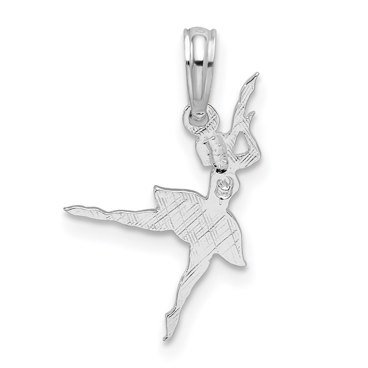 Sterling Silver Ballerina Pendant with Leaping Dancer Charm, Ballet Jewelry for Women and Girls