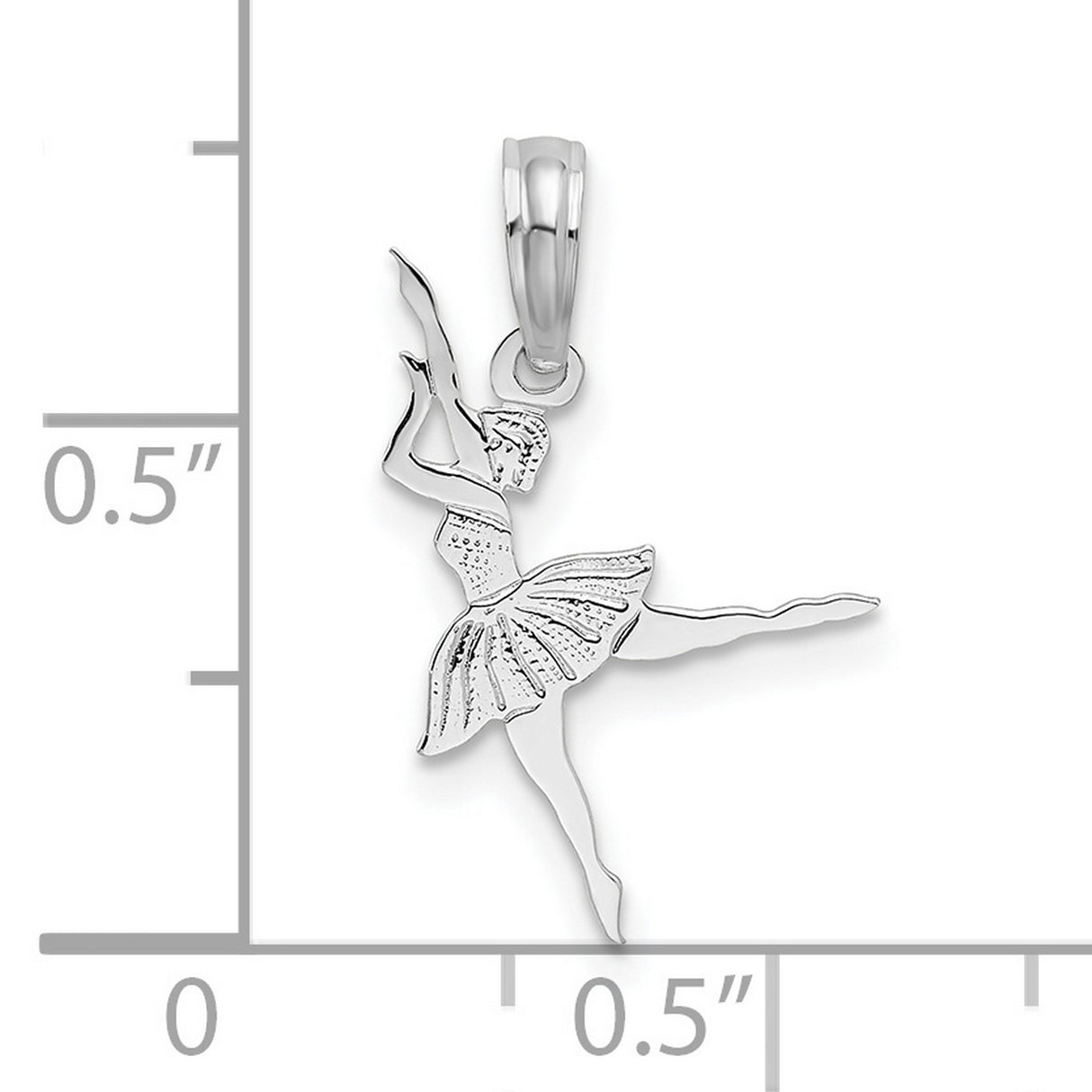 Sterling Silver Ballerina Pendant with Leaping Dancer Charm, Ballet Jewelry for Women and Girls