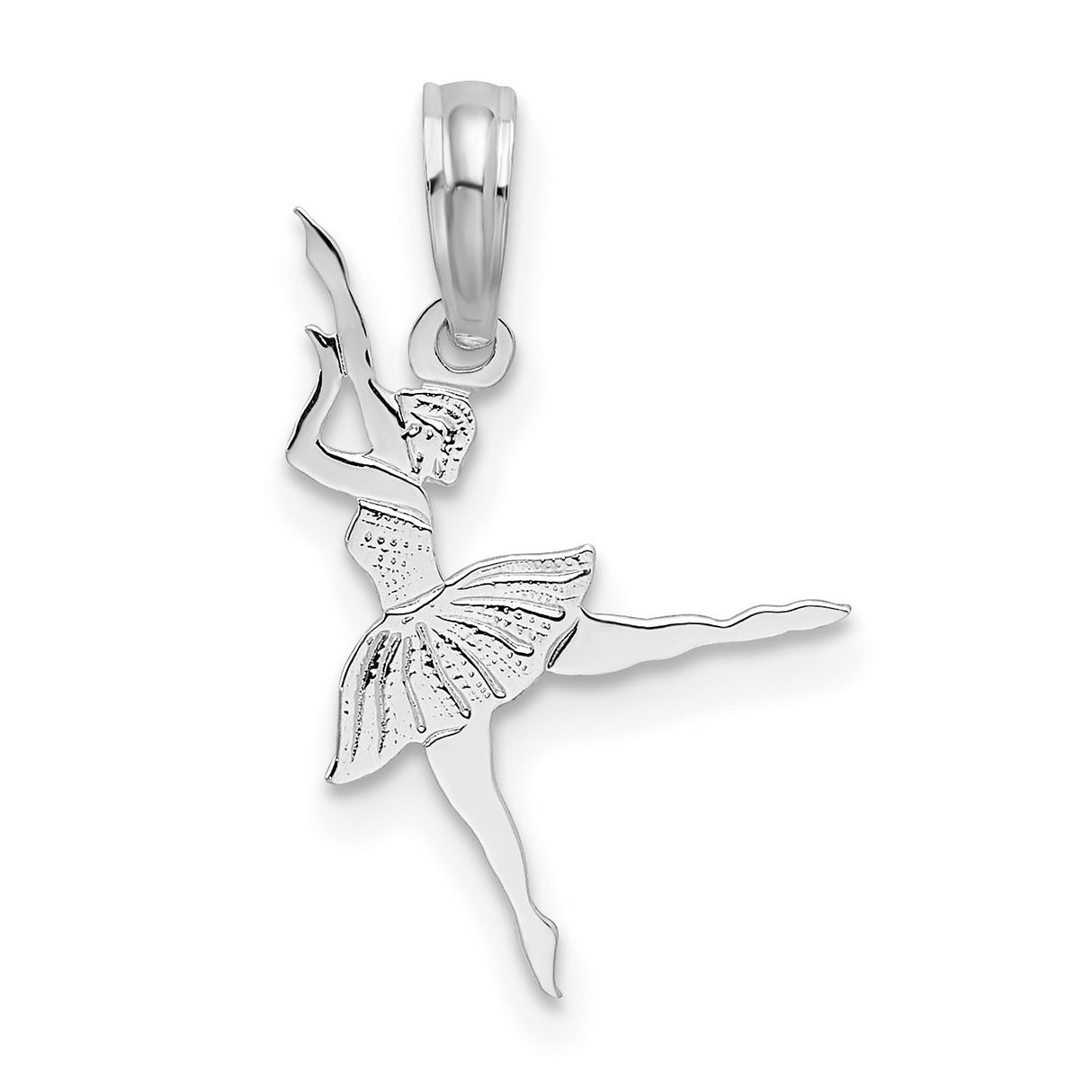 Sterling Silver Ballerina Pendant with Leaping Dancer Charm, Ballet Jewelry for Women and Girls