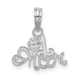 Sterling Silver #1 Mom Pendant with Script Lettering, Sentimental Family Jewelry for Women