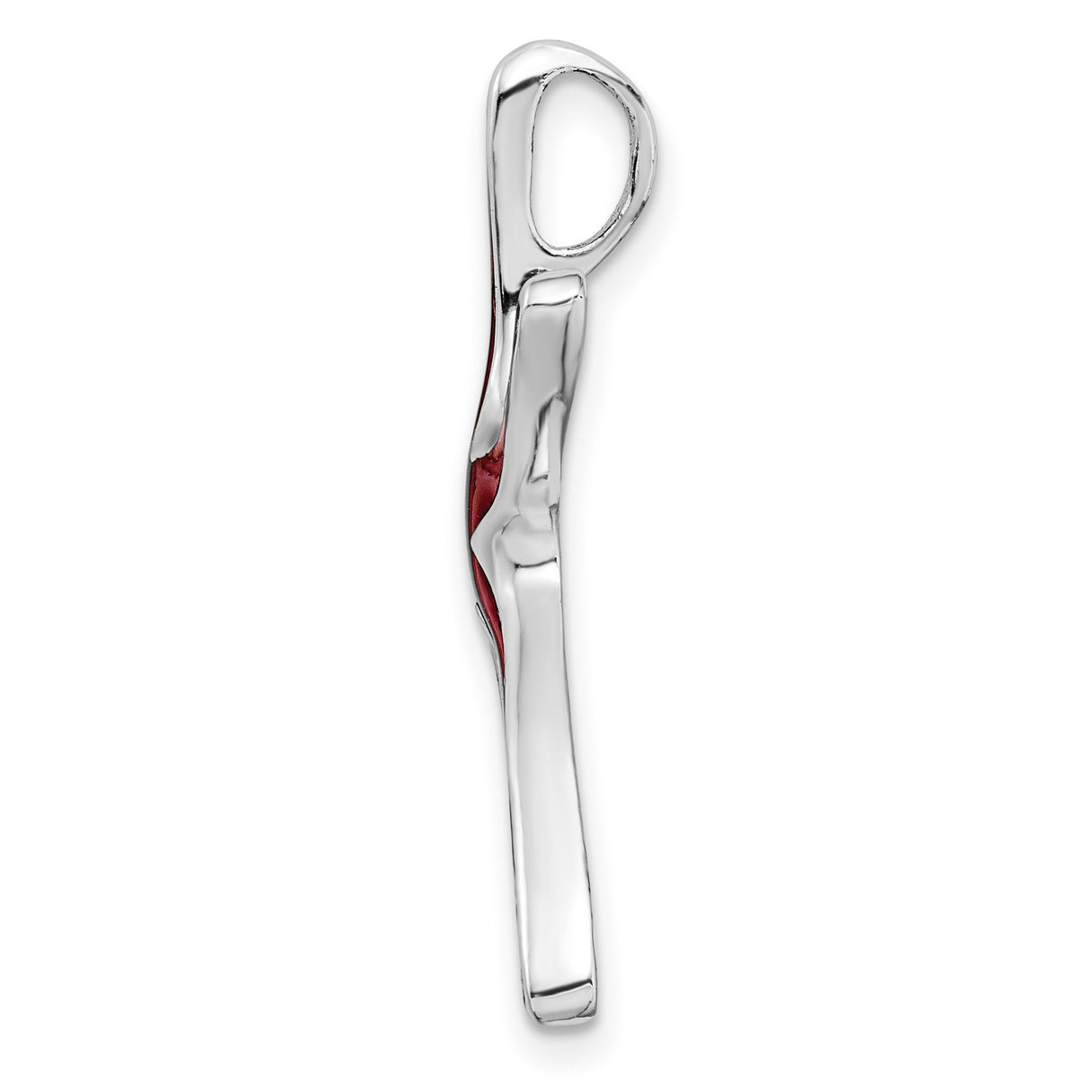 Sterling Silver Starfish Pendant with Red Enamel Inlay, Nautical Ocean-Themed Jewelry for Women