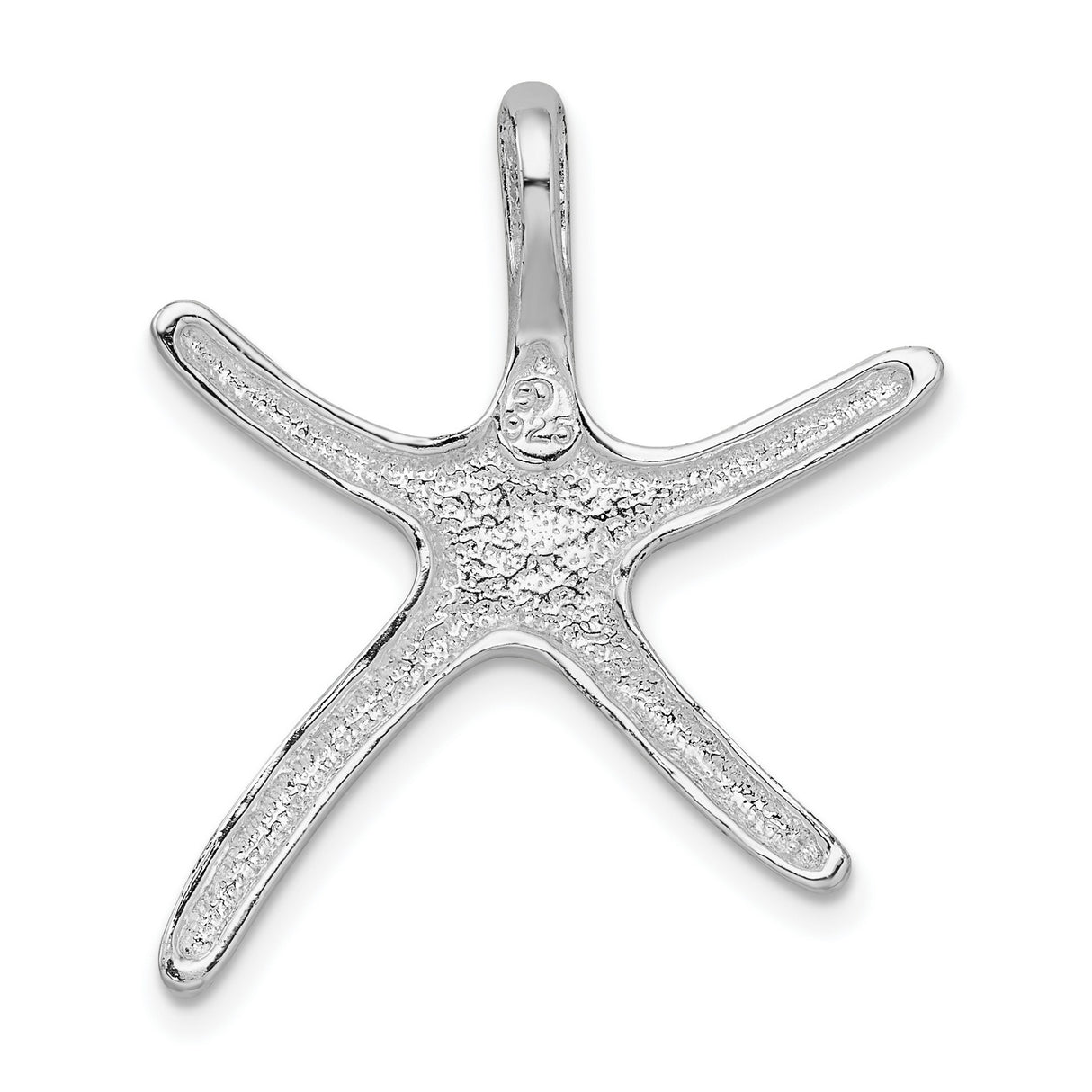 Sterling Silver Starfish Pendant with Red Enamel Inlay, Nautical Ocean-Themed Jewelry for Women