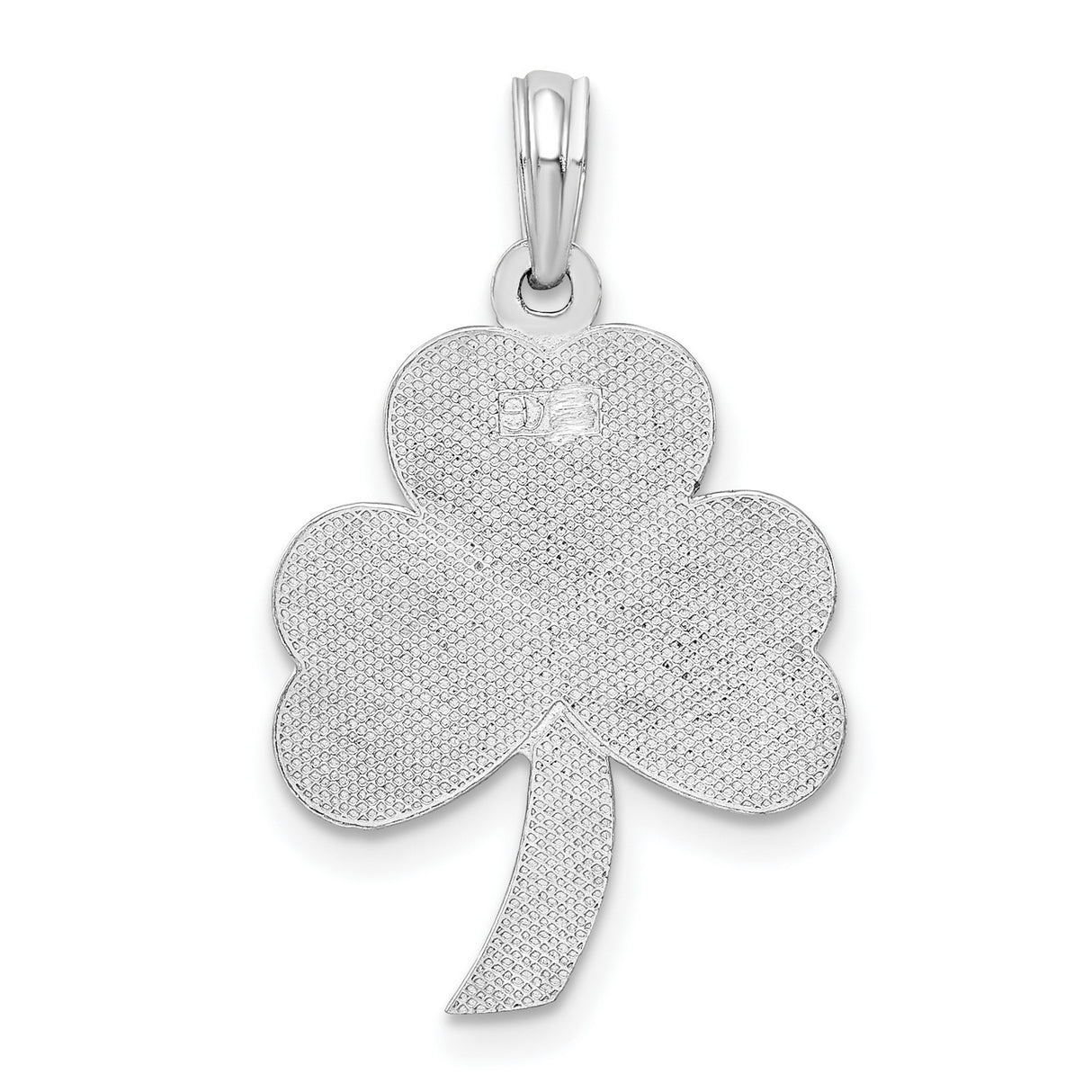 Sterling Silver Shamrock Pendant with Green Enamel, Irish Celtic Theme for Women or Unisex Wear