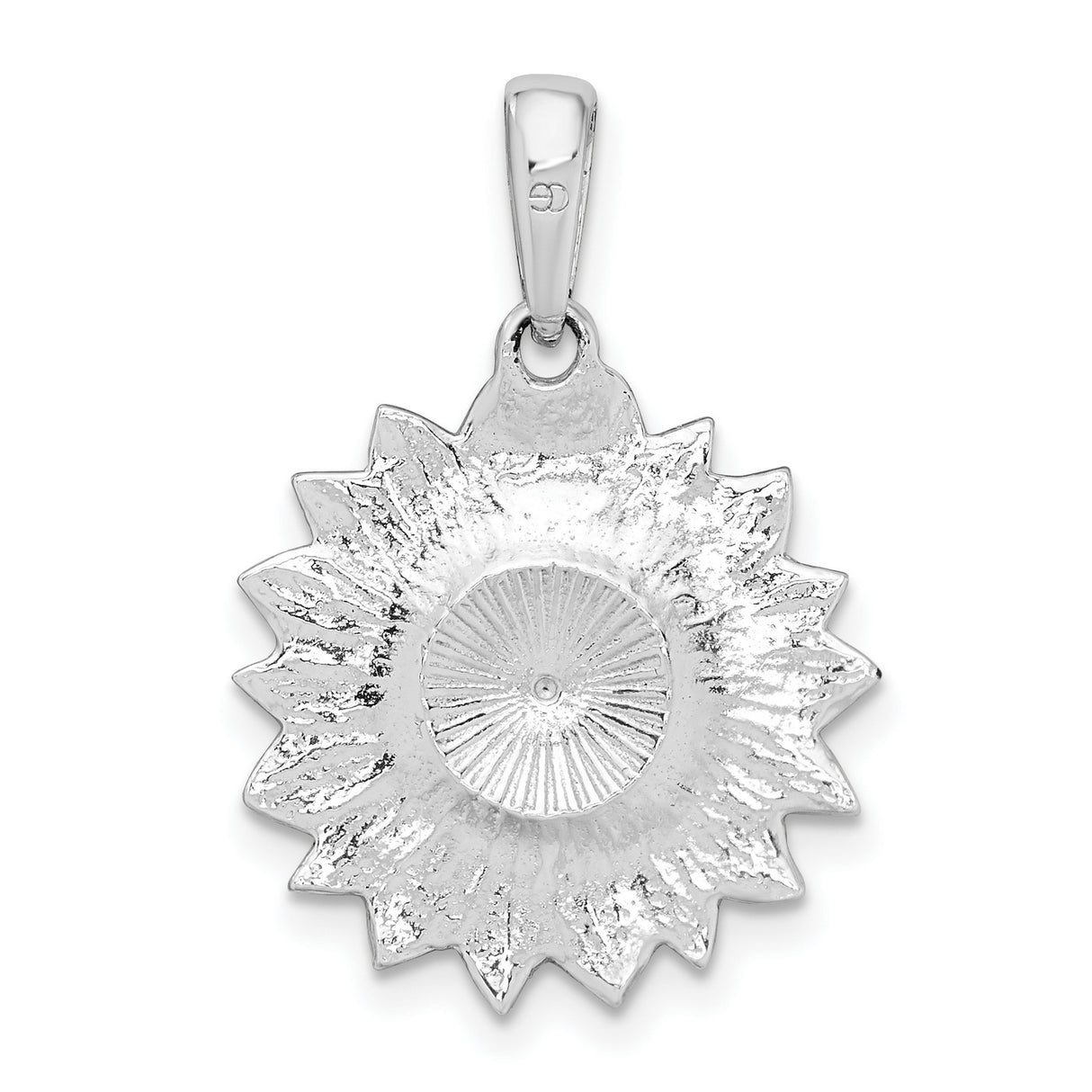 Sterling Silver Sunflower Pendant with Yellow Enamel Petals and Black Center, Nature Inspired Charm